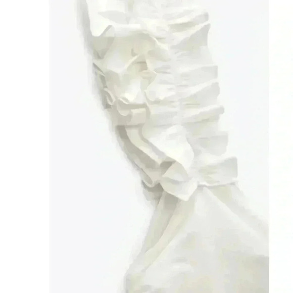 BNWOT Zara women’s DRAPED LINEN BLEND DRESS size  S,M - Picture 7 of 9